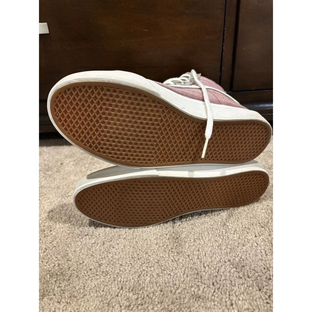 VANS SK8-HI Slim Zip Skate Shoes Floral Chambray Women's 7.5 Men 6 EUC Sneaker